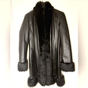 Wilsons maxima L leather long jacket